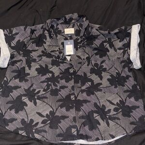 Universal Thread Black and White Patterned Blouse